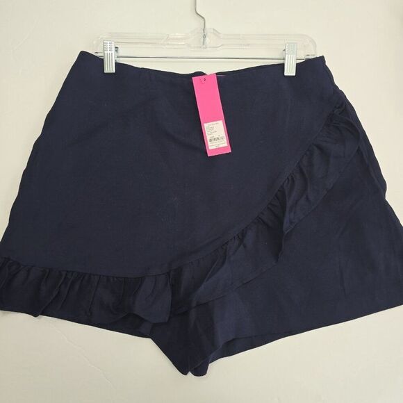 NEW - Lilly Pulitzer - 12 - Faye Skort True Navy Blue - Picture 3 of 5